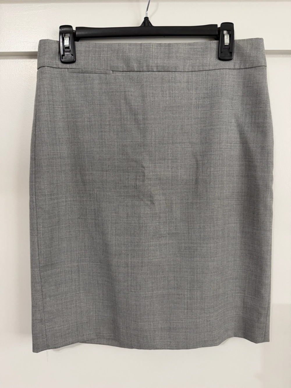 J Crew 
Lightweight Wool Pencil Skirt Light Gray